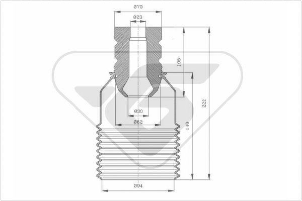 Hutchinson KP089 - Пылезащитный комплект, амортизатор autospares.lv
