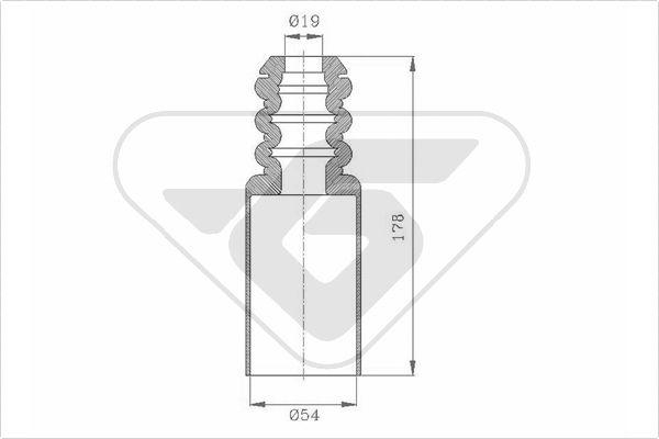 Hutchinson KP085 - Пылезащитный комплект, амортизатор autospares.lv