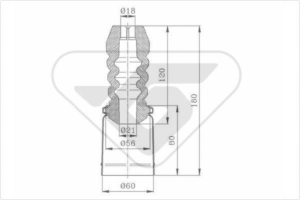 Hutchinson KP082 - Пылезащитный комплект, амортизатор autospares.lv