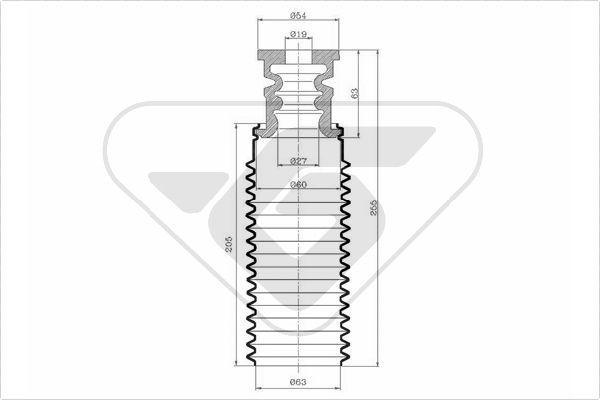 Hutchinson KP070 - Пылезащитный комплект, амортизатор autospares.lv