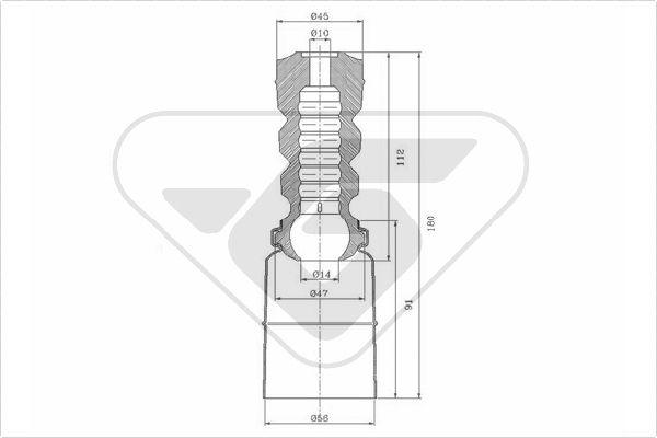 Hutchinson KP078 - Пылезащитный комплект, амортизатор autospares.lv