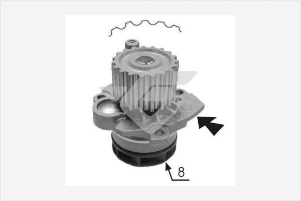 Hutchinson WP0056V - Водяной насос autospares.lv