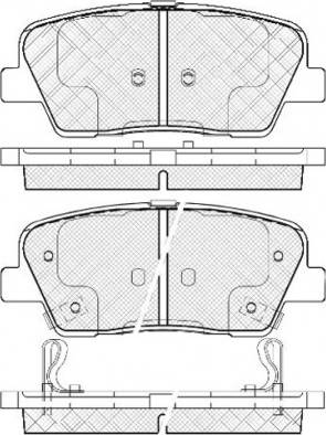 Hyundai 583022WA70 - Тормозные колодки, дисковые, комплект autospares.lv