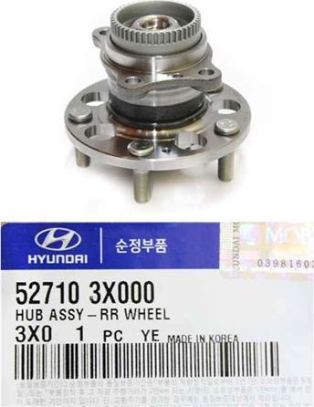 Hyundai 52710-3X000 - Подшипник ступицы колеса, комплект autospares.lv