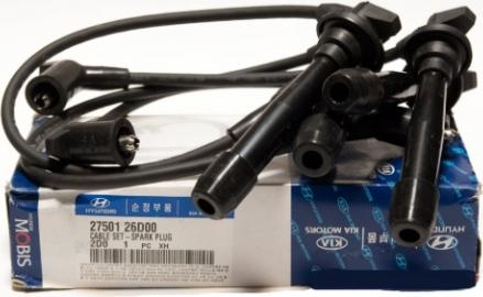 Hyundai 27501-02D00 - Комплект проводов зажигания autospares.lv