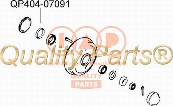 IAP QUALITY PARTS 404-07091 - Уплотняющее кольцо, сальник, ступица колеса autospares.lv