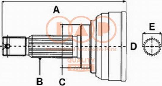 IAP QUALITY PARTS 406-06013 - Шарнирный комплект, ШРУС, приводной вал autospares.lv