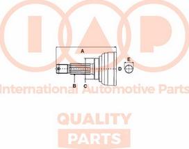 IAP QUALITY PARTS 406-17005 - Шарнирный комплект, ШРУС, приводной вал autospares.lv