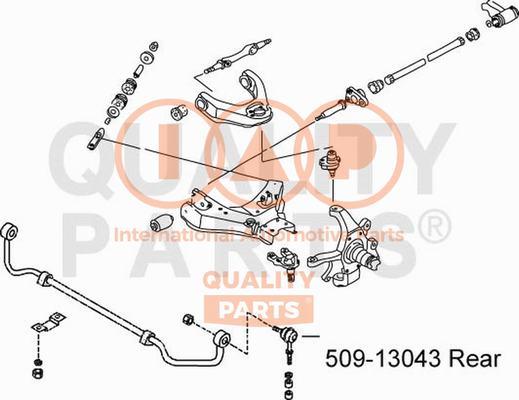 IAP QUALITY PARTS 509-13043 - Тяга / стойка, стабилизатор autospares.lv