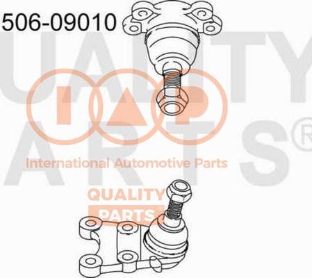 IAP QUALITY PARTS 506-09010 - Шаровая опора, несущий / направляющий шарнир autospares.lv