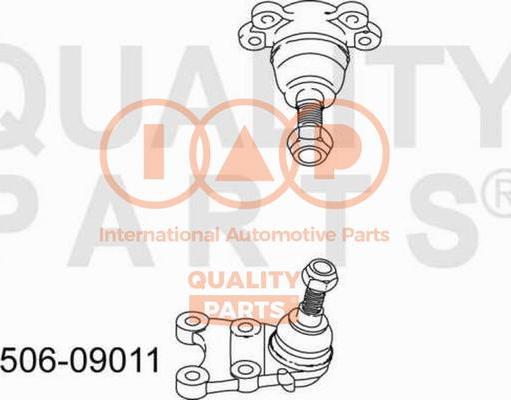 IAP QUALITY PARTS 506-09011 - Шаровая опора, несущий / направляющий шарнир autospares.lv