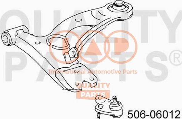 IAP QUALITY PARTS 506-06012 - Шаровая опора, несущий / направляющий шарнир autospares.lv