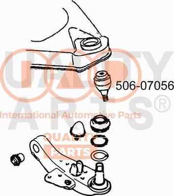 IAP QUALITY PARTS 506-07056 - Шаровая опора, несущий / направляющий шарнир autospares.lv