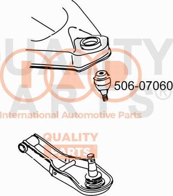 IAP QUALITY PARTS 506-07060 - Шаровая опора, несущий / направляющий шарнир autospares.lv