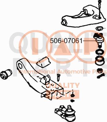 IAP QUALITY PARTS 506-07061 - Шаровая опора, несущий / направляющий шарнир autospares.lv