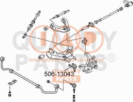 IAP QUALITY PARTS 506-13043 - Шаровая опора, несущий / направляющий шарнир autospares.lv