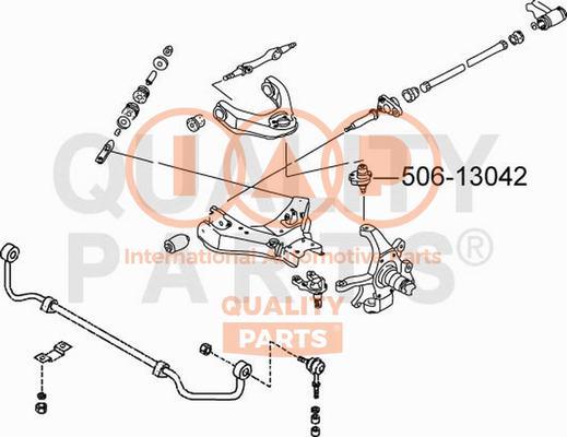 IAP QUALITY PARTS 506-13042 - Шаровая опора, несущий / направляющий шарнир autospares.lv