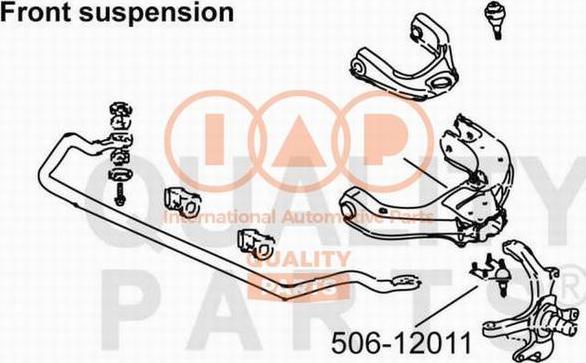 IAP QUALITY PARTS 506-12011 - Шаровая опора, несущий / направляющий шарнир autospares.lv