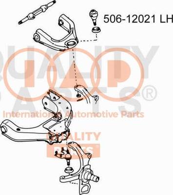 IAP QUALITY PARTS 506-12021 - Шаровая опора, несущий / направляющий шарнир autospares.lv