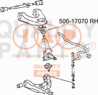 IAP QUALITY PARTS 506-17070 - Шаровая опора, несущий / направляющий шарнир autospares.lv