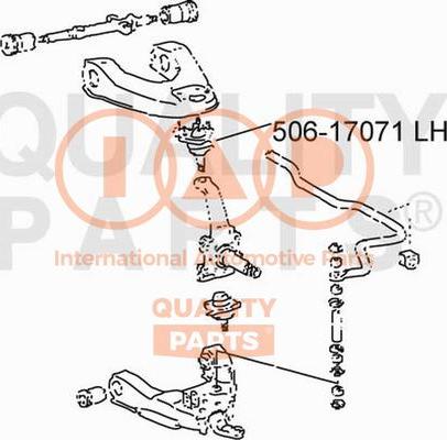 IAP QUALITY PARTS 506-17071 - Шаровая опора, несущий / направляющий шарнир autospares.lv