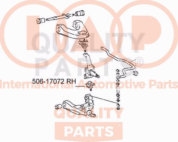 IAP QUALITY PARTS 506-17072 - Шаровая опора, несущий / направляющий шарнир autospares.lv