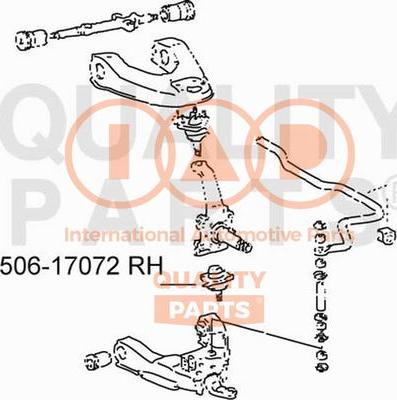 IAP QUALITY PARTS 506-17072 - Шаровая опора, несущий / направляющий шарнир autospares.lv