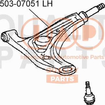 IAP QUALITY PARTS 503-07051 - Рычаг подвески колеса autospares.lv