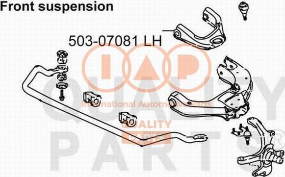 IAP QUALITY PARTS 503-07081 - Рычаг подвески колеса autospares.lv