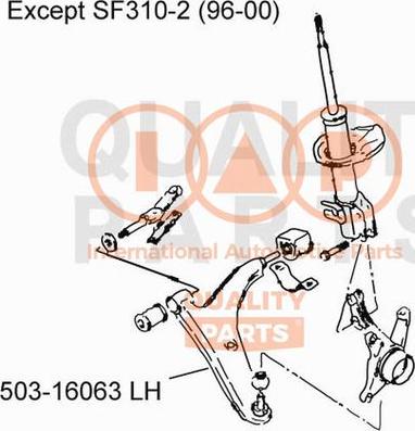 IAP QUALITY PARTS 503-16063 - Рычаг подвески колеса autospares.lv