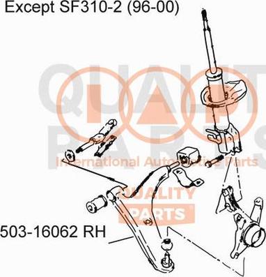 IAP QUALITY PARTS 503-16062 - Рычаг подвески колеса autospares.lv