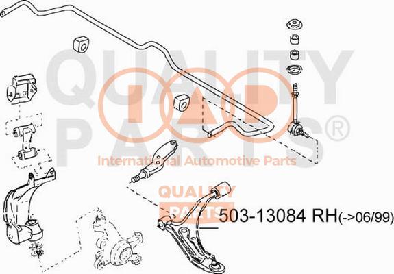 IAP QUALITY PARTS 503-13084 - Рычаг подвески колеса autospares.lv