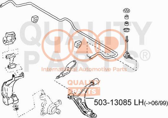 IAP QUALITY PARTS 503-13085 - Рычаг подвески колеса autospares.lv