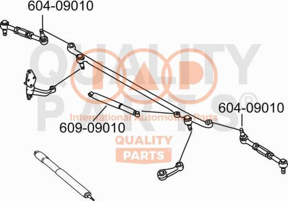 IAP QUALITY PARTS 604-09010 - Наконечник рулевой тяги, шарнир autospares.lv