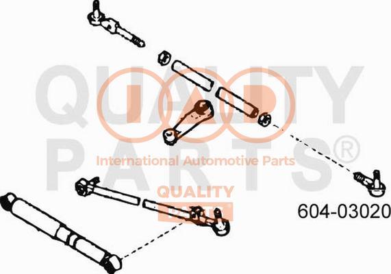 IAP QUALITY PARTS 604-03020 - Наконечник рулевой тяги, шарнир autospares.lv