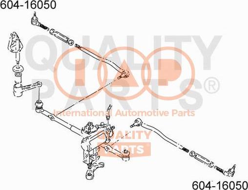 IAP QUALITY PARTS 604-16050 - Наконечник рулевой тяги, шарнир autospares.lv