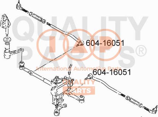 IAP QUALITY PARTS 604-16051 - Наконечник рулевой тяги, шарнир autospares.lv