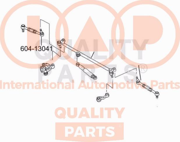 IAP QUALITY PARTS 604-13041 - Наконечник рулевой тяги, шарнир autospares.lv