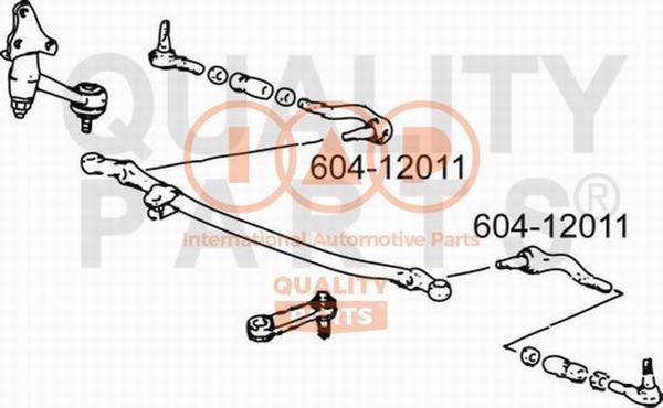 IAP QUALITY PARTS 604-12011 - Наконечник рулевой тяги, шарнир autospares.lv