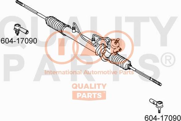 IAP QUALITY PARTS 604-17090 - Наконечник рулевой тяги, шарнир autospares.lv