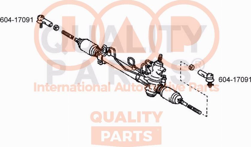 IAP QUALITY PARTS 604-17091 - Наконечник рулевой тяги, шарнир autospares.lv