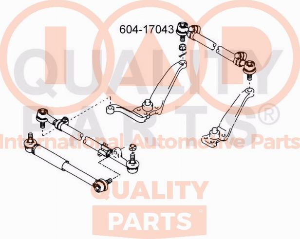 IAP QUALITY PARTS 604-17043 - Наконечник рулевой тяги, шарнир autospares.lv