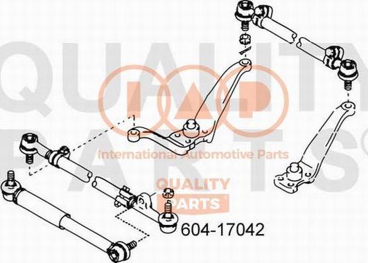 IAP QUALITY PARTS 604-17042 - Наконечник рулевой тяги, шарнир autospares.lv