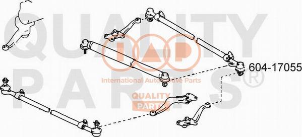 IAP QUALITY PARTS 604-17055 - Наконечник рулевой тяги, шарнир autospares.lv