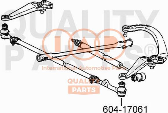 IAP QUALITY PARTS 604-17061 - Наконечник рулевой тяги, шарнир autospares.lv