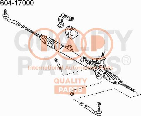 IAP QUALITY PARTS 604-17000 - Наконечник рулевой тяги, шарнир autospares.lv