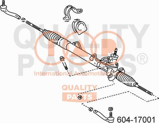 IAP QUALITY PARTS 604-17001 - Наконечник рулевой тяги, шарнир autospares.lv