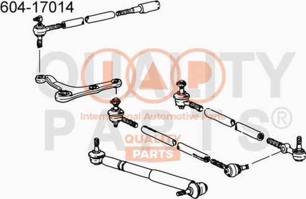 IAP QUALITY PARTS 604-17014 - Наконечник рулевой тяги, шарнир autospares.lv