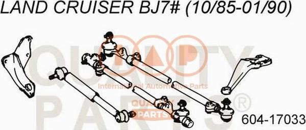 IAP QUALITY PARTS 604-17033 - Наконечник рулевой тяги, шарнир autospares.lv