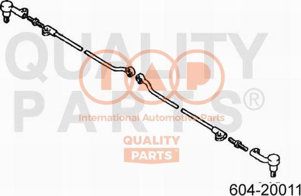 IAP QUALITY PARTS 604-20011 - Наконечник рулевой тяги, шарнир autospares.lv